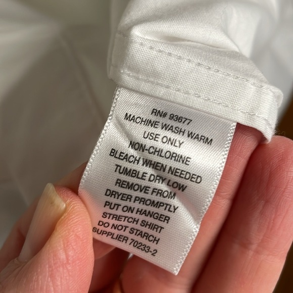 CLAIBORNE Men’s XLT White Cotton Long Sleeve Button Down Shirt Wardrobe Staple - Picture 3 of 10